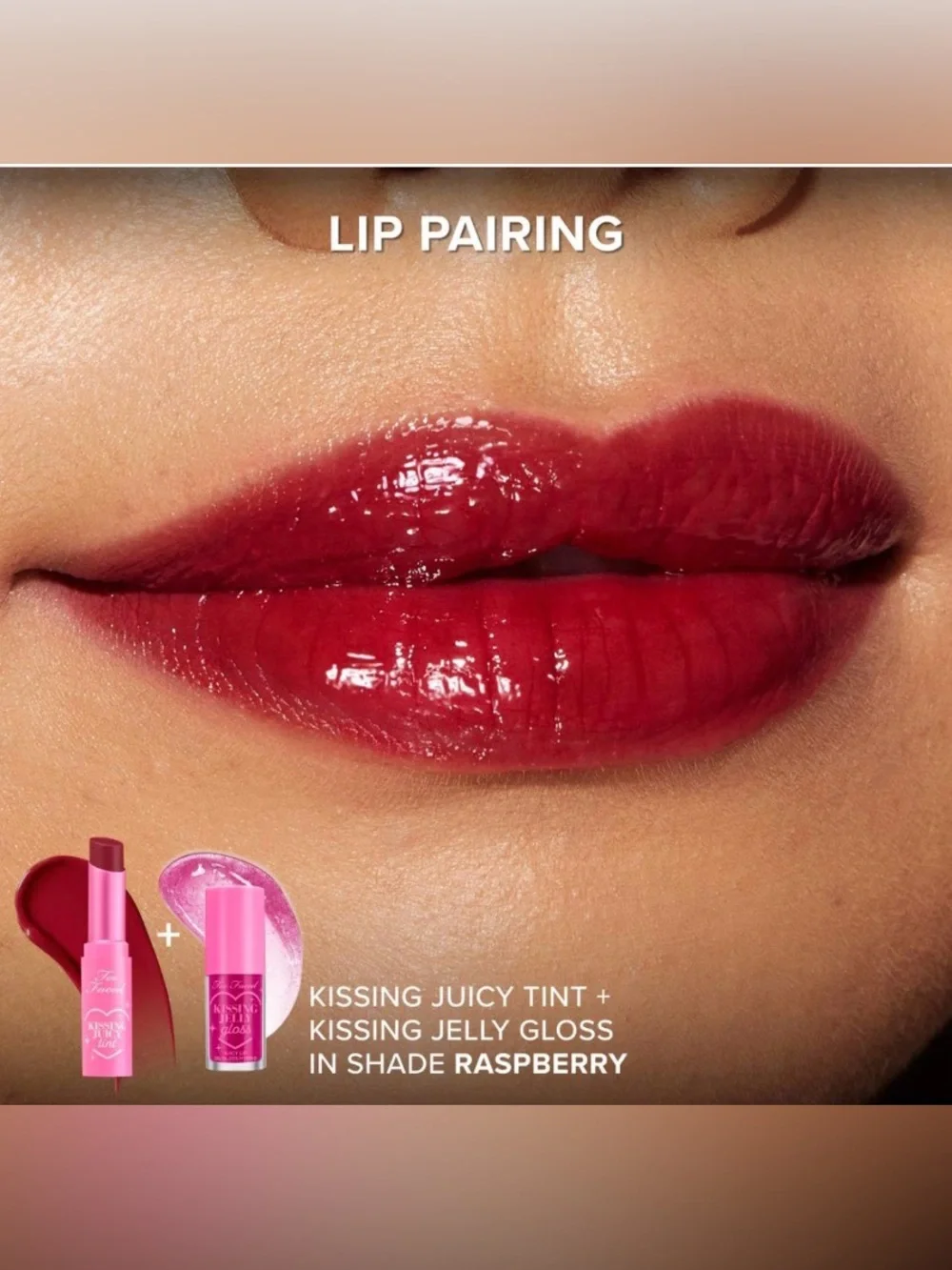 Too Faced Kissing Juicy Tint Lipstick - Raspberry